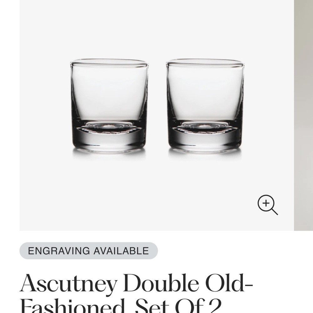 Simon Pearce Ascutney Double Old-Fashioned Glass Set
